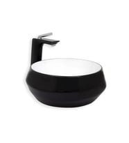 LENA TEZGAHÜSTÜ LAVABO E-8131S (Siyah - Beyaz)
