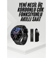 Amoled Ekran Metal Deri Silikon Kordonlu Uyku Takibi