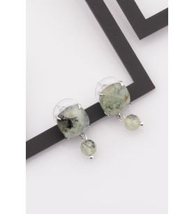 Prehnite Doğal Taş Küpe
