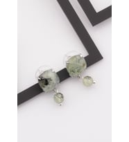 Prehnite Doğal Taş Küpe