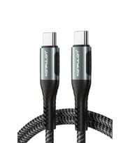 Konfulon DC43 Type-C to Type-C 1M Örgü 60W Hızlı Şarj Kablo - Siyah