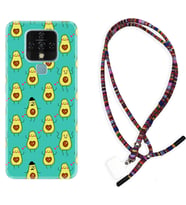 Tecno Camon 16 18P Pova Kılıf Boyun Asklı Rasta Silikon Oynayan Avokadolar 1770