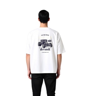 Erkek Oversize Tişört %100 Pamuk Vintage Hot Rod Baskılı Garaj Kültürü Retro Otomobil Tasarımı Rahat