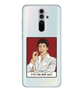 Redmi Note 8 Pro Uyumlu Scarface Tony Montana Tasarımlı Şeffaf Telefon Kılıfı