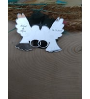 Güvercin Magnet - Nikah Şekeri - Nişan Şekeri - Söz Şekeri - Düğün Magnet - Nişan Magnet - Söz Magnet - Yenidoğan Magnet - Doğum Magnet - Yaş Magnet 7cm