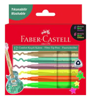 FABER CASTELL COMFORT METALİK NEON 12 RENK KEÇELİ KALEM
