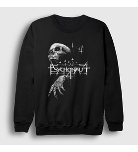 Presmono Unisex Siyah Godmachine Psychonaut 4 Sweatshirt 452601tt