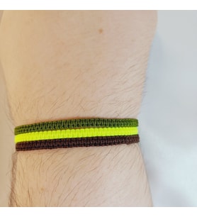 Crystal Atelier Haki Sarı Kahverengi Örgü Makrome 3’lü Bileklik - Unisex El Yapımı Ayarlanabilir Şık Trend Kombin Seti - Makrome Bileklik - Örgü Bileklik - Haki Sarı Koyu Kahverengi Bileklik - Hediye Bileklik - İp Bileklik - Günlük Spor Bijuteri Bileklik
