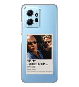 Redmi Note 12 4G Uyumlu Hızlı ve Öfkeli Minimalist Poster Desenli Şeffaf Telefon Kılıfı