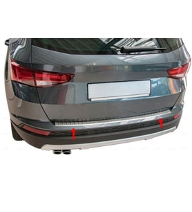 Seat Ateca Krom Arka Tampon Üstü Koruma 2016 Üzeri Paslanmaz Çelik