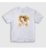 Presmono Unisex Çocuk Beyaz Fearless Taylor Swift T-Shirt 311152tt
