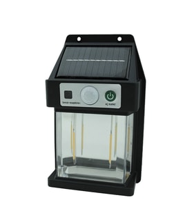 10 W. Solar / Güneş Enerjili Sensörlü Led Duvar Fener Aplik 3200K - Sarı Işık (Günışığı)