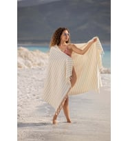 Carmen Ivory Peştemal %70 Pamuk %30 Bambu 95x180cm. Banyo Havlusu, Plaj Havlusu