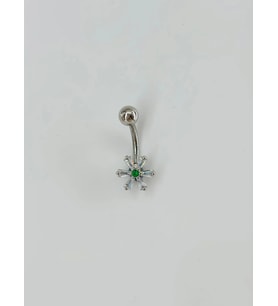Çiçek Detaylı Göbek Piercing - Pg0082