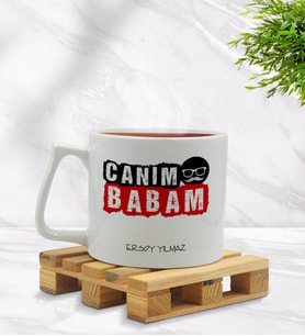 BK Gift Kişiye Özel Canım Babam Tasarımlı Middle Beyaz Kupa Bardak Model 5