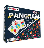 Redka Pangram Daireler - Redka Tangram Oyunu - Akıl ve Zeka Oyunu - Görsel Zeka Oyunu