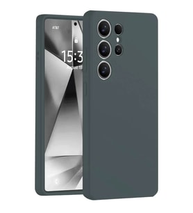 Newface Samsung Galaxy S25 Ultra Kılıf Nano içi Kadife Silikon - Koyu Yeşil