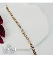 Zirkon Taşlı Pirinç Bileklikler 18+2 Cm - Kbl0055