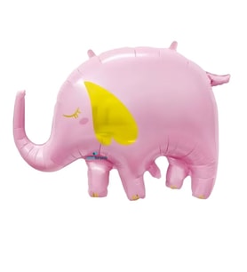 Sevimli Pembe Fil Şekilli Folyo Balon 1 Adet
