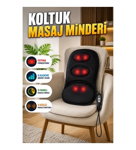 Titreşimli Masaj Minderi Isıtmalı 3 Motorlu 9 Modlu Ayarlanabilir Masaj Pedi