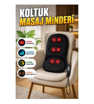 Titreşimli Masaj Minderi Isıtmalı 3 Motorlu 9 Modlu Ayarlanabilir Masaj Pedi