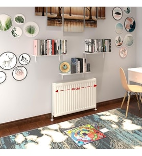 Kenzlife petek üstü raf dresuar golden boy byz 040*24 üçlü kitaplık duvar rafı 040 cm uzunluk (Karışık)
