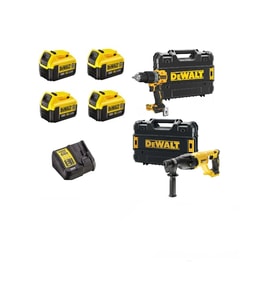 DCH133 Şarjlı Kırıcı ve DCD805 Darbeli Vidalama Seti + 4x4Ah Akü