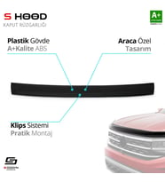 S-Dizayn Iveco Uyumlu Daily ABS Plastik Kaput Rüzgarlığı 2006-2011 A+Kalite Parça