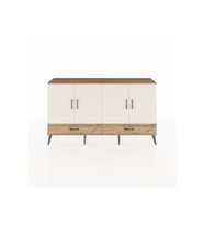 Arges Konsol 6 Raflı 2 Çekmeceli 4 Kapaklı 176x30x99 Çam-Aytaşı/Çam