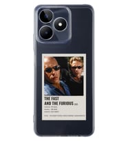 Realme C53 Uyumlu Hızlı ve Öfkeli Minimalist Poster Desenli Şeffaf Telefon Kılıfı