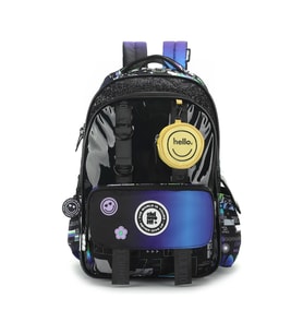 CHIMOLA EMOJI SIRT ÇANTASI 17" SİYAH (U)