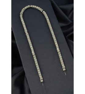 Hematit Doğal Taş Mat Benekli Gri Küp Kesim 4x4mm Dizi [AA]