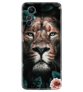 Xiaomi Redmi Note 12S Kılıf Resimli Desenli Baskılı Silikon Leon Flowers 1307