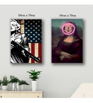 mona lisa marilyn monroe amerika tablo resim kanvas 2 adet 50x70