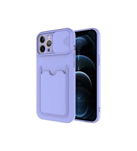 Apple iPhone 12 Pro Uyumlu Kılıf Zore Kartix Kapak (Lila)