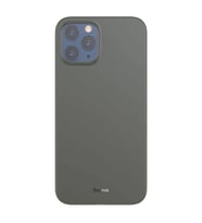 Baseus Wing Case İPhone 12 Pro 6.1 Kılıf Ultra İnce Lux Mat Şeffaf Kılıf-(577 - ISM6026-6245 (Füme)