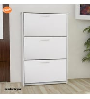 Modilayn Duser Kapaklı Ayakkabılık Dolabı ÜÇ Kapaklı Ayakkabı Dolabı (Beyaz)