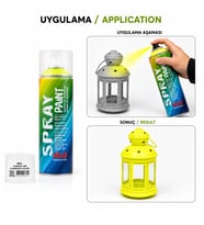 MxS Floresan Sarı Akrilik Sprey Boya 400 ml