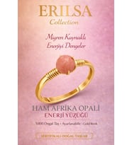 Sertifikalı Migren Enerji Denge Yüzüğü – Ham Afrika Opali Ayarlamalı Gold İnce Kasa Koç Yengeç Balık (Çok Renkli)