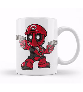 Deadpool Mario Marvel Kupa Bardak Porselen
