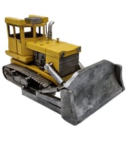 Dekoratif Metal Dozer Kepçe Endüstriyel İş Makinesi - İnşaat Mühendis Hediyesi