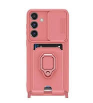 Samsung Galaxy S25 Plus Kılıf Zuma Kartvizitli Yüzüklü Silikon - Pembe