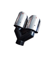 90 Mm. Dışı Tam Krom Sol Çift Çıkış Akrapovic Egzoz Ucu Eksoz
