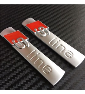 Audi Sline s-line 2 Adet Çamurluk Bagaj Arma Sticker Amblem Muadil Audi Sline S-line sline S line
