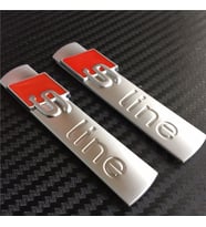 Audi Sline s-line 2 Adet Çamurluk Bagaj Arma Sticker Amblem Muadil Audi Sline S-line sline S line