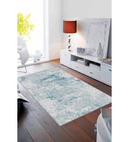 Turkuaz Sade Desensiz Kaymaz Tabanlı Dekoratif Halı MA007 - 100 x 160 cm
