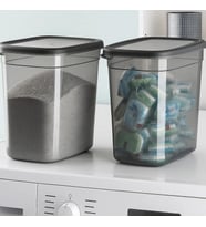 2000 Ml Deterjan Kabı Tablet + Deterjan Saklama Kabı 2'li Set Antrasit