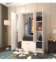 Kenzlife gardırop 4 kapılı 2 çekmeceli deligül 180*160*52 byz XLARGE kapaklı gardolap dolap