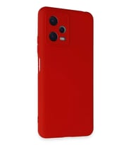 Newface Xiaomi Redmi Note 12 5G Kılıf Nano içi Kadife Silikon - Kırmızı