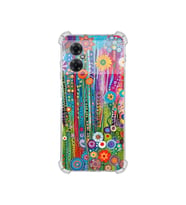 PrintiFy Redmi Note 11r ile Uyumlu Düşlerin Dansı Serisi Folklorik Bahçe Tasarımlı Uv Baskılı Köşe Korumalı Antişok Kılıf